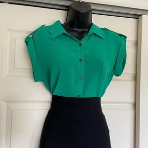 Sheer green blouse
